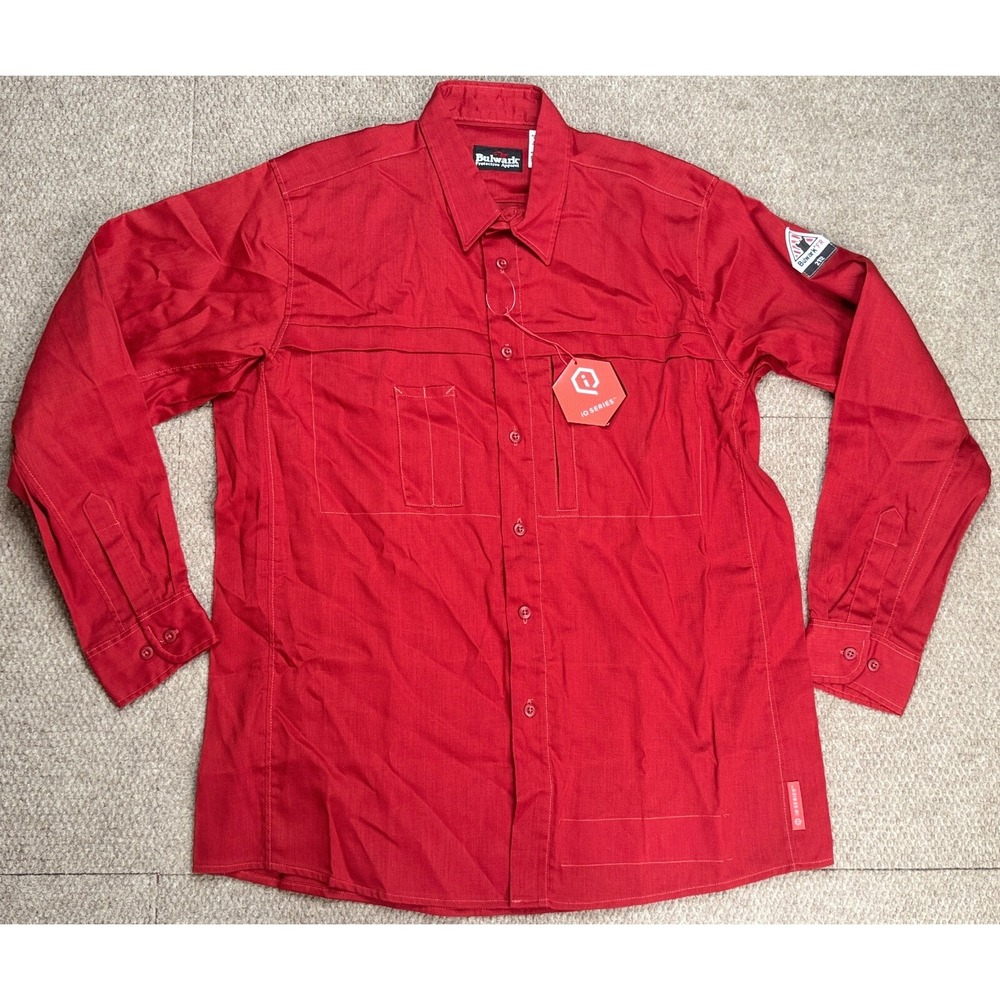 Bulwark‎ FR 2112 Men's Protective Apparel Button Up Shirt Size Large